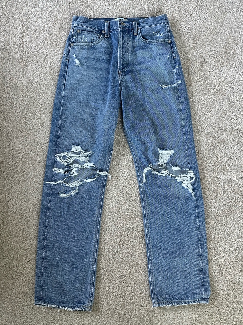 Agolde 90's Mid Rise Loose Fit Jeans in Fall Out (size 25)